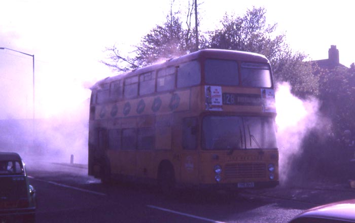 Beeline Bristol VRTSL3 ECW 948 on fire