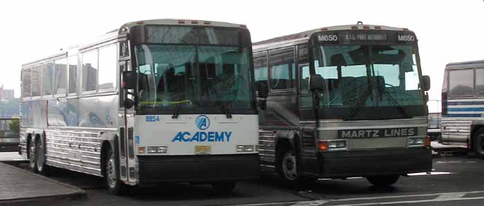 MCI coaches: Academy 8854 and Martz Trailways M650