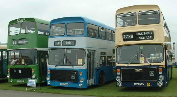 WMPTE Volvo Ailsa Alexander 4738, Derby Ailsa 71 and Maidstone & District Ailsa 5385