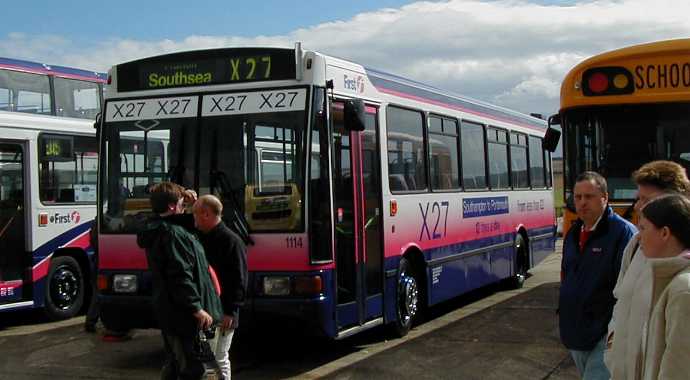 First Southampton Volvo B10B Northern Counties 1114
