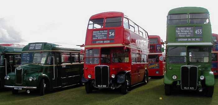 London Transport RT4317, RT604 and GS32