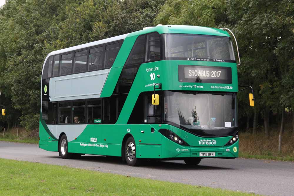 Nottingham Scania N280UD ADL Enviro400City 409