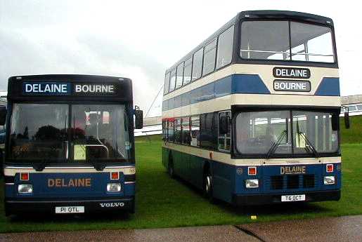 Delaine East Lancs Volvos Olympian 129 and B10M 121