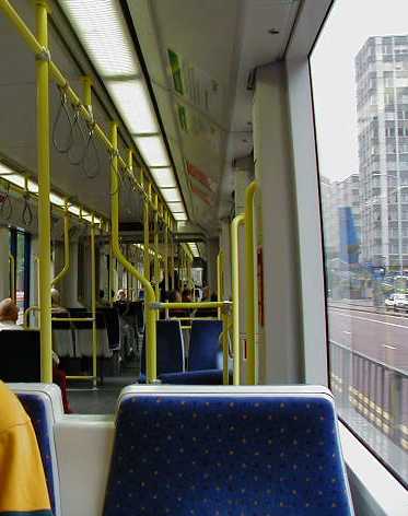 Croydon Tramlink Tram interior